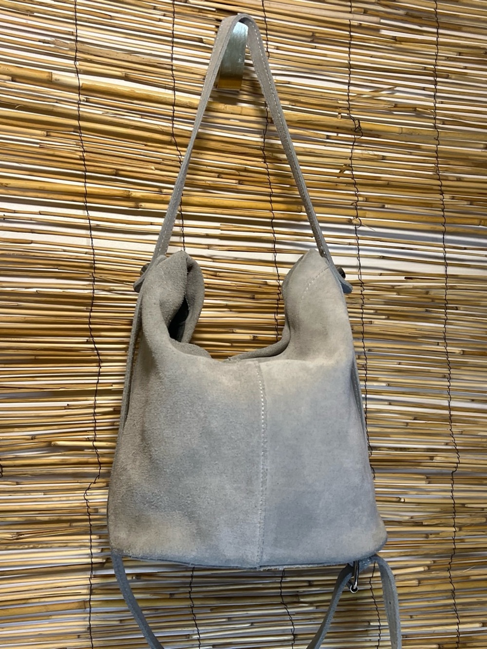 Urban Outfitters Light Gray Suede Shoulder Bag